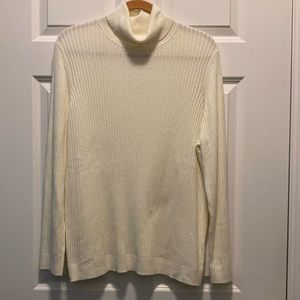 Talbots off white turtleneck sweater